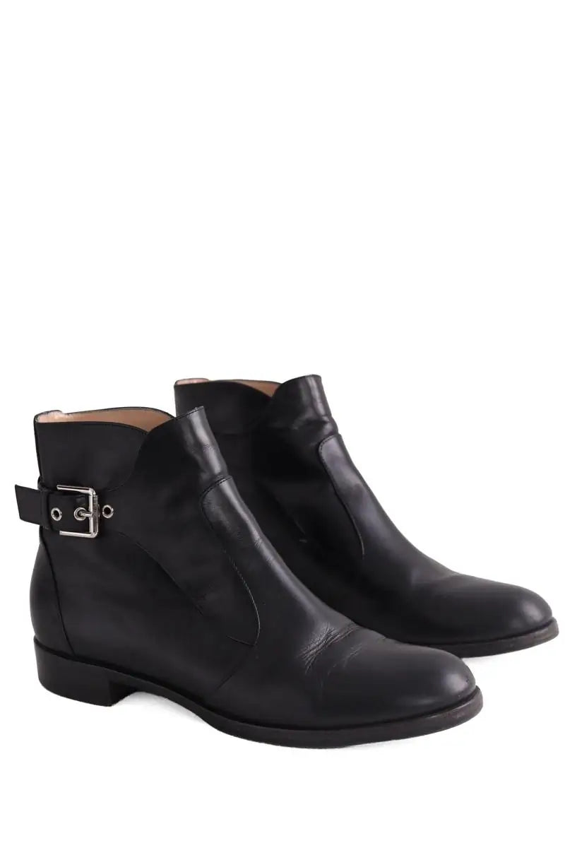 Boots à boucles Gianvito Rossi Noir en Cuir