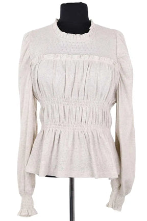 Blouse Louise Misha Gris en Coton, taille S - Seconde Main
