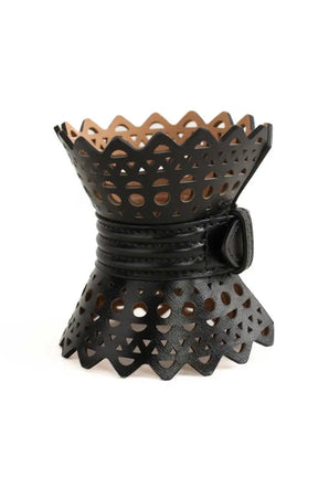 Bracelet Alaïa Noir en Cuir