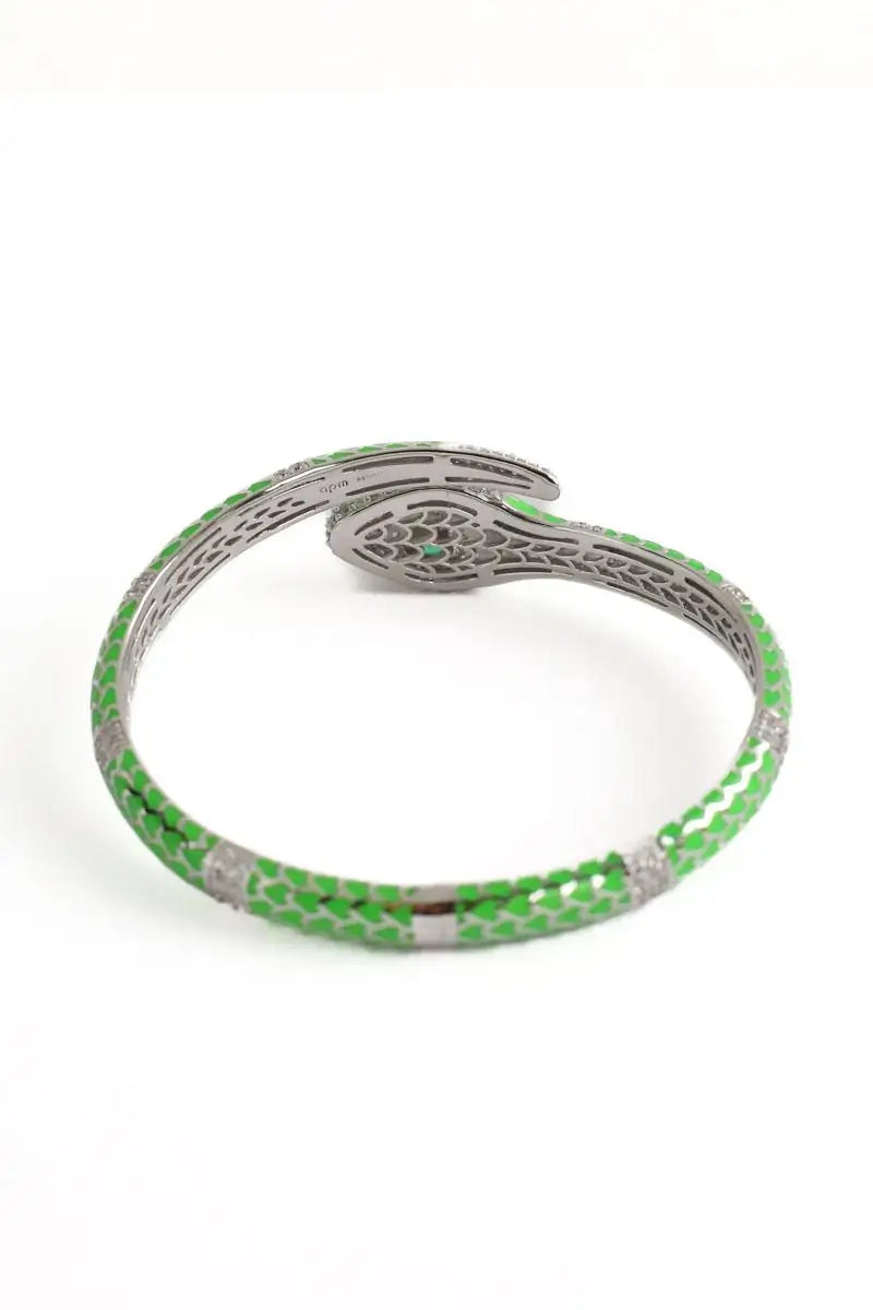 Bracelet APM Monaco Vert en Argent