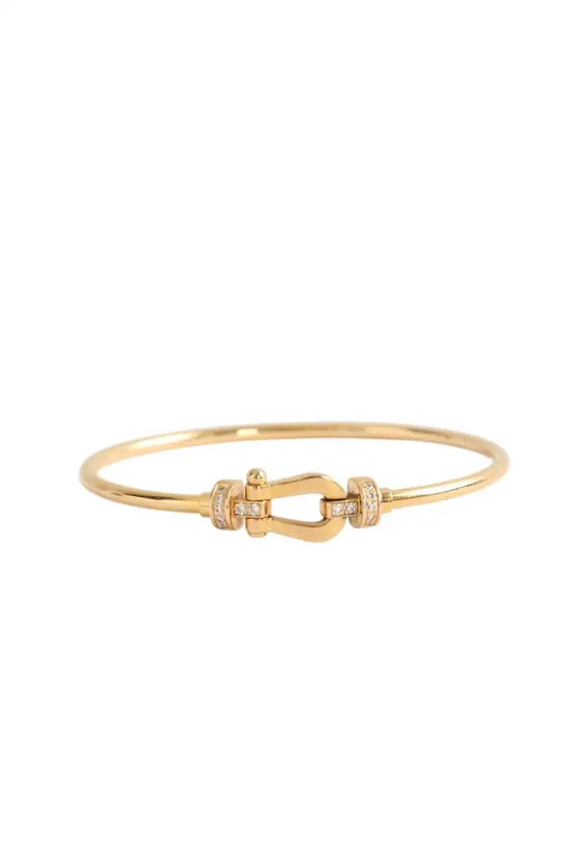 Bracelet avec cable acier FRED Jaune en Or jaune - Seconde Main