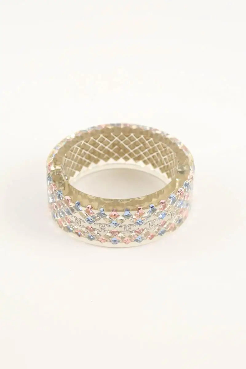 Bracelet Chanel CC Multicolore en Tissu