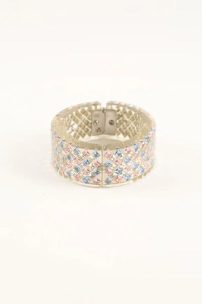 Bracelet Chanel CC Multicolore en Tissu
