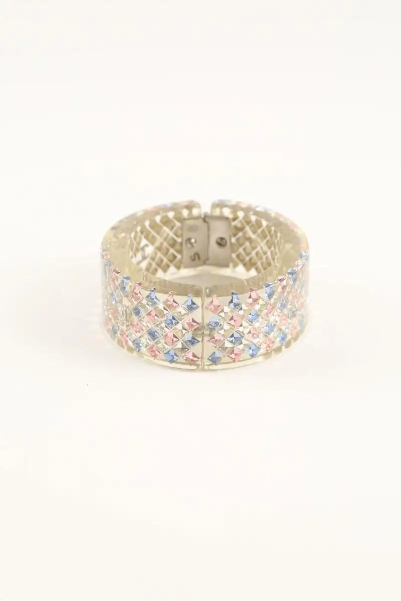 Bracelet Chanel CC Multicolore en Tissu