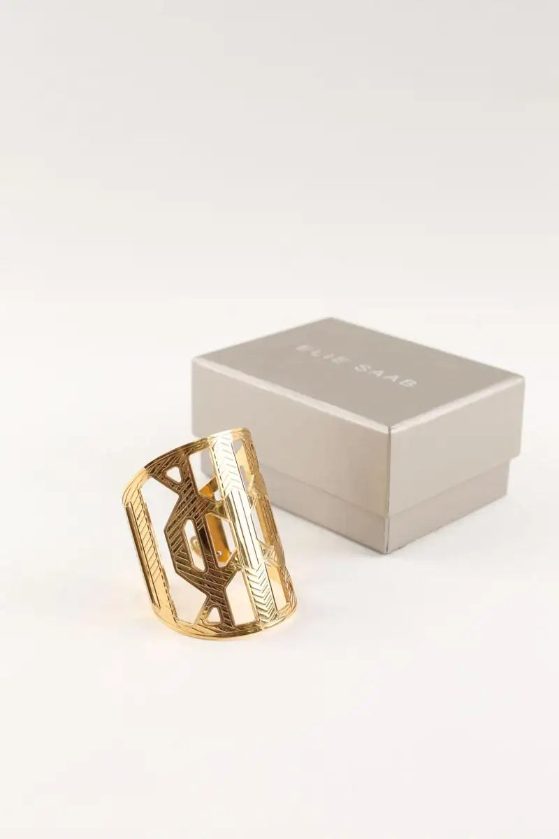 Bracelet Elie Saab Doré en Acier