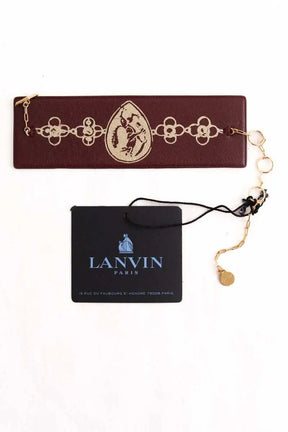Bracelet Lanvin Bordeaux en Cuir