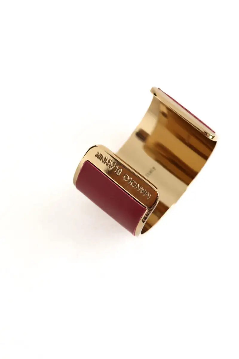 Bracelet Manolo Blahnik Bordeaux en Métal
