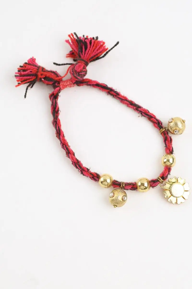 Bracelet Monoki Rose en Tissu