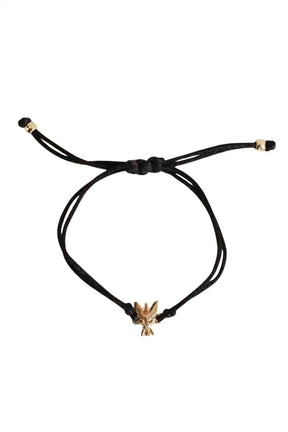 Bracelet Patrizia Pepe Lucky Noir en Tissu - Seconde Main