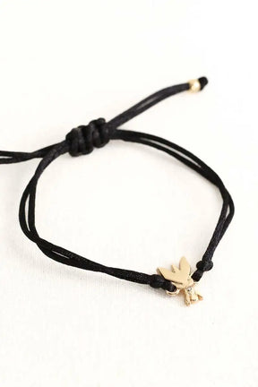 Bracelet Patrizia Pepe Lucky Noir en Tissu