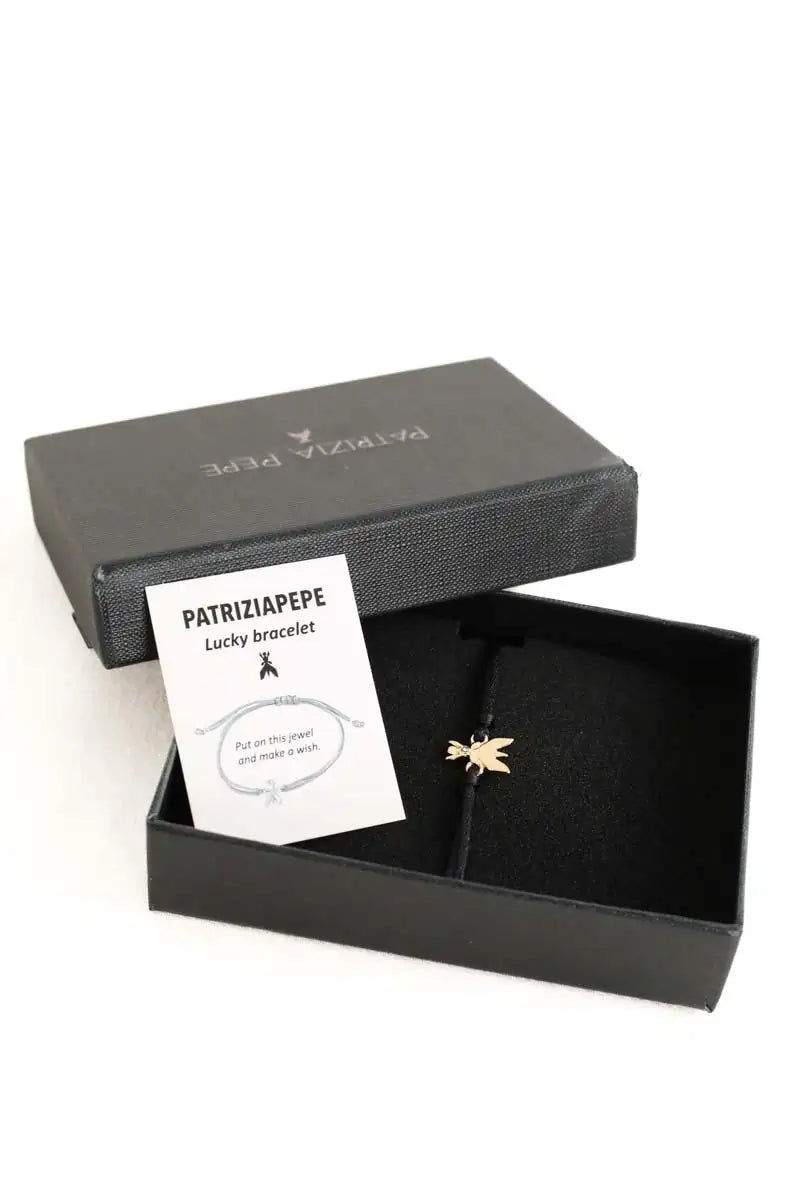 Bracelet Patrizia Pepe Lucky Noir en Tissu