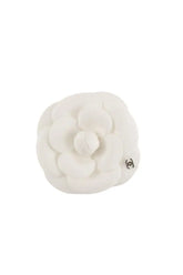 Broche Chanel Blanc en Tissu - Seconde Main