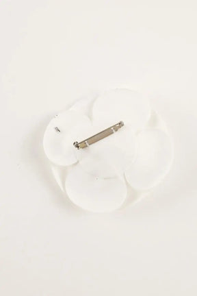 Broche Chanel Blanc en Tissu