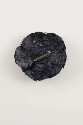 Broche Chanel Marine en Tissu