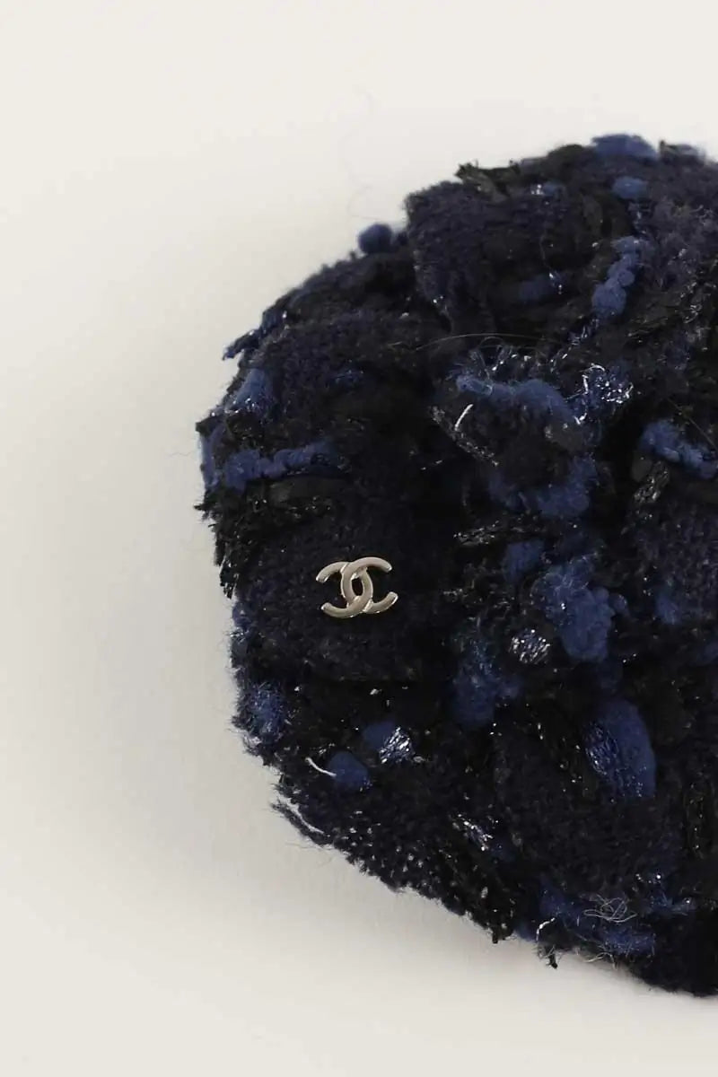 Broche Chanel Marine en Tissu