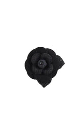 Broche Chanel Noir en Tissu - Seconde Main