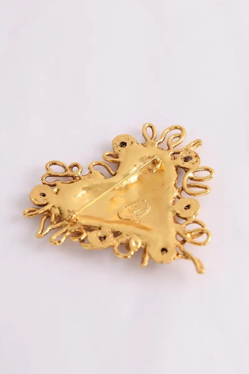 Broche Christian Lacroix Doré en Argent Doré