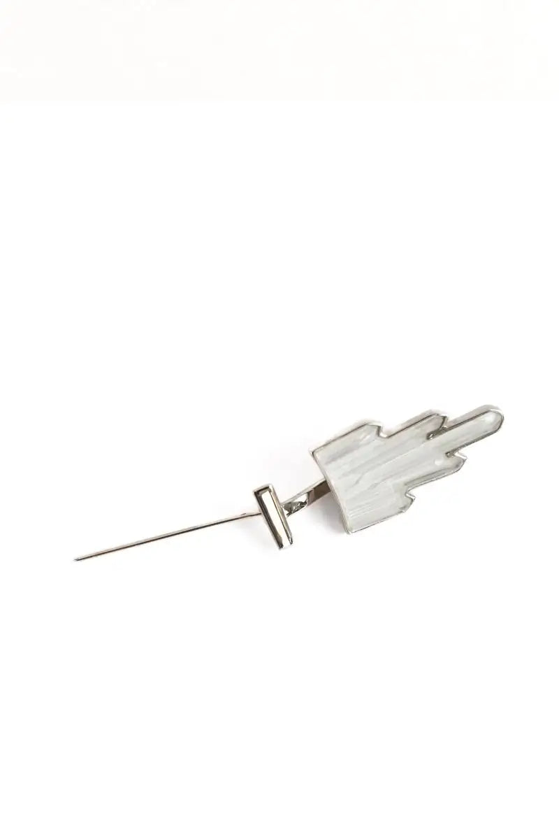 Broche Lalique Blanc en Métal