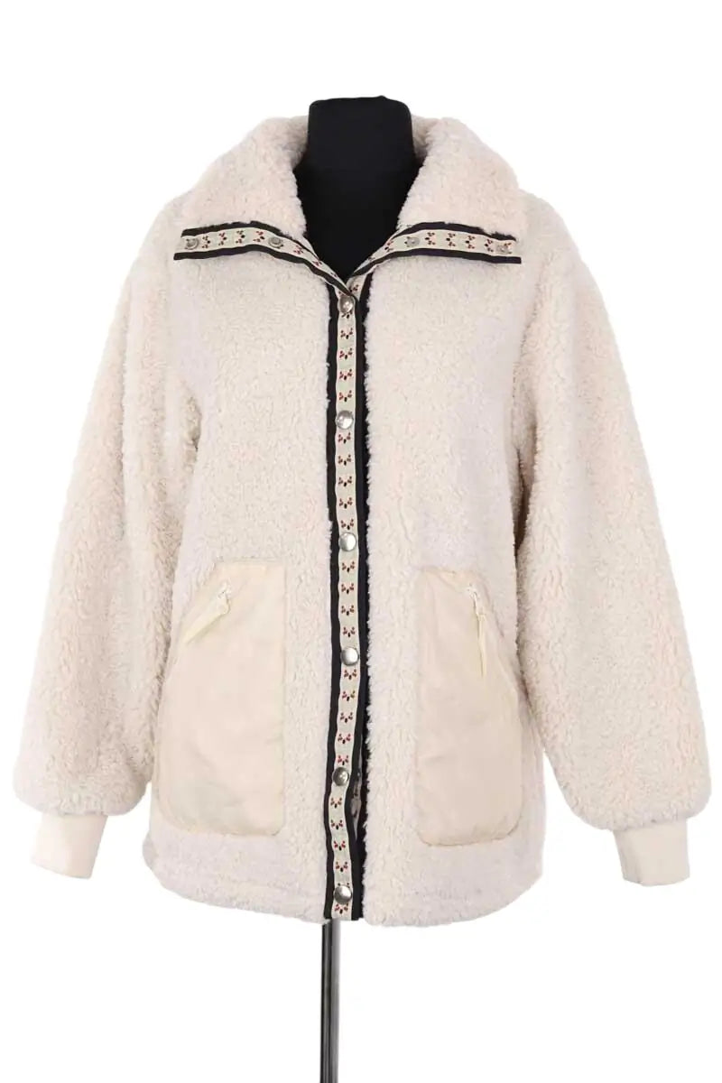 Blouson Levi's Blanc en Synthétique, taille XS - Seconde Main
