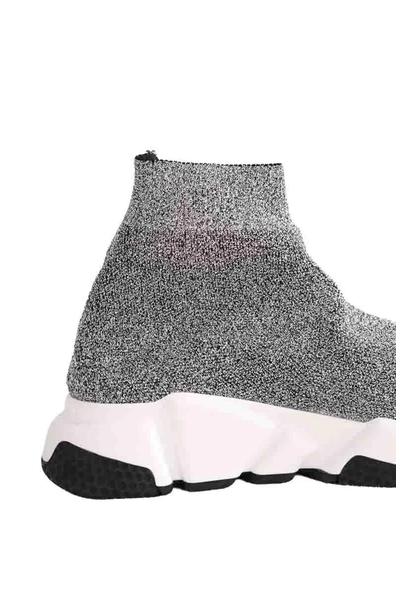 Baskets Balenciaga Speed Argent en Caoutchouc