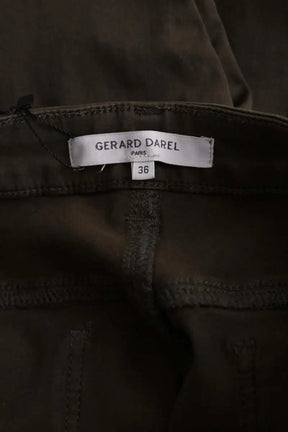 Pantalon droit Gerard Darel Kaki en Coton