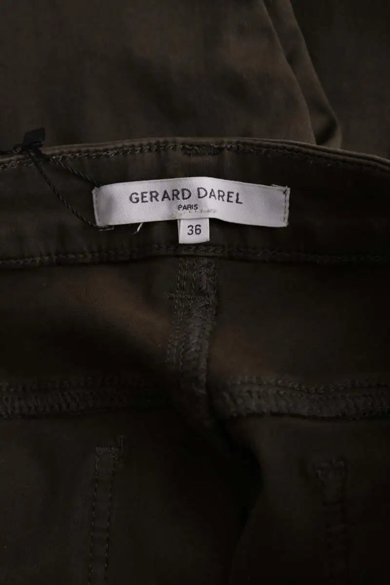 Pantalon droit Gerard Darel Kaki en Coton