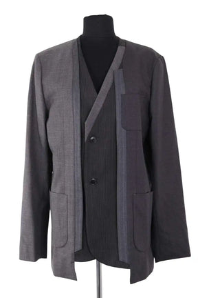 Blazer Facetasm Gris en Laine, taille L - Seconde Main