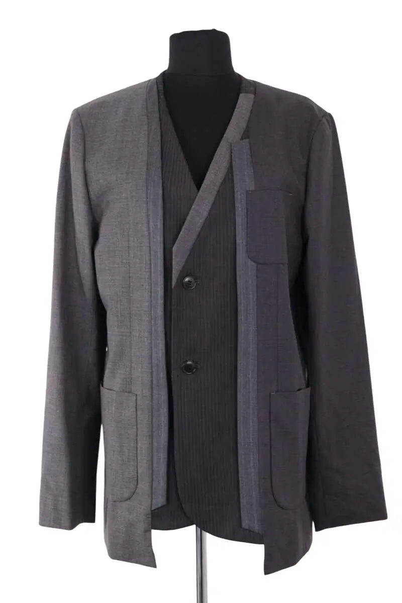 Blazer Facetasm Gris en Laine, taille L - Seconde Main