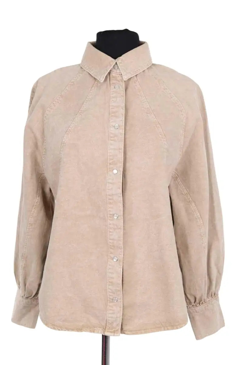 Chemise Ba&Sh Beige en Coton, taille S - Seconde Main
