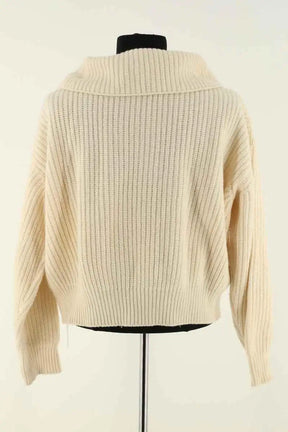 Pull Sandro Ecru en Laine