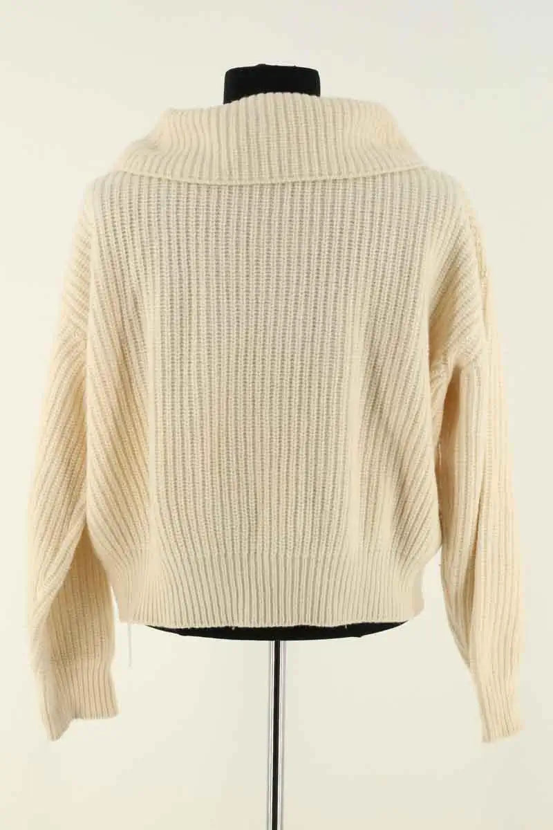 Pull Sandro Ecru en Laine