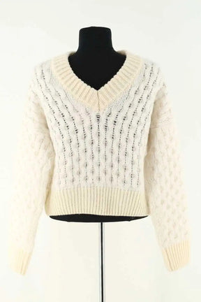 Pull Pinko Blanc en Coton