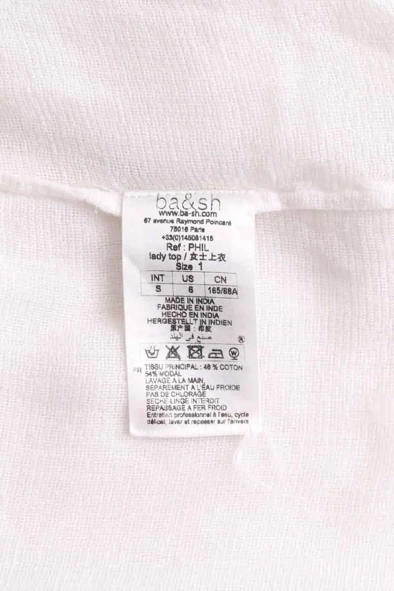 Blouse Ba&Sh Blanc en Coton