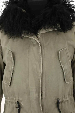 Parka Maje Kaki en Coton