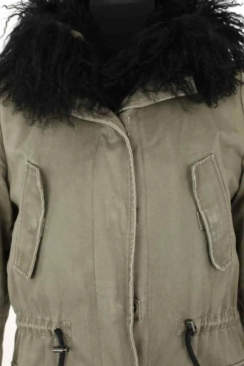 Parka Maje Kaki en Coton