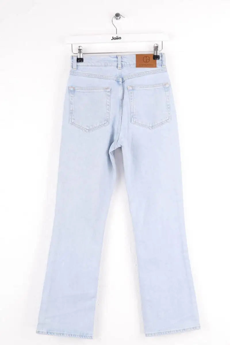 Jean droit Claudie Pierlot Bleu en Coton - élasthanne