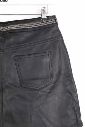 Mini jupe The Kooples Noir en Cuir
