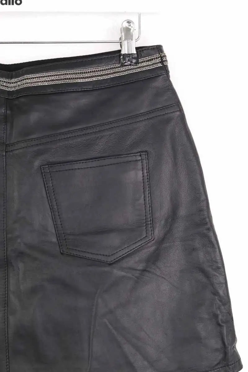 Mini jupe The Kooples Noir en Cuir
