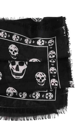 Chèche Alexander McQueen Noir en Laine