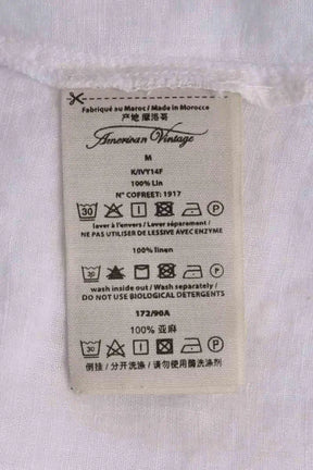 Robe American Vintage Blanc en Lin