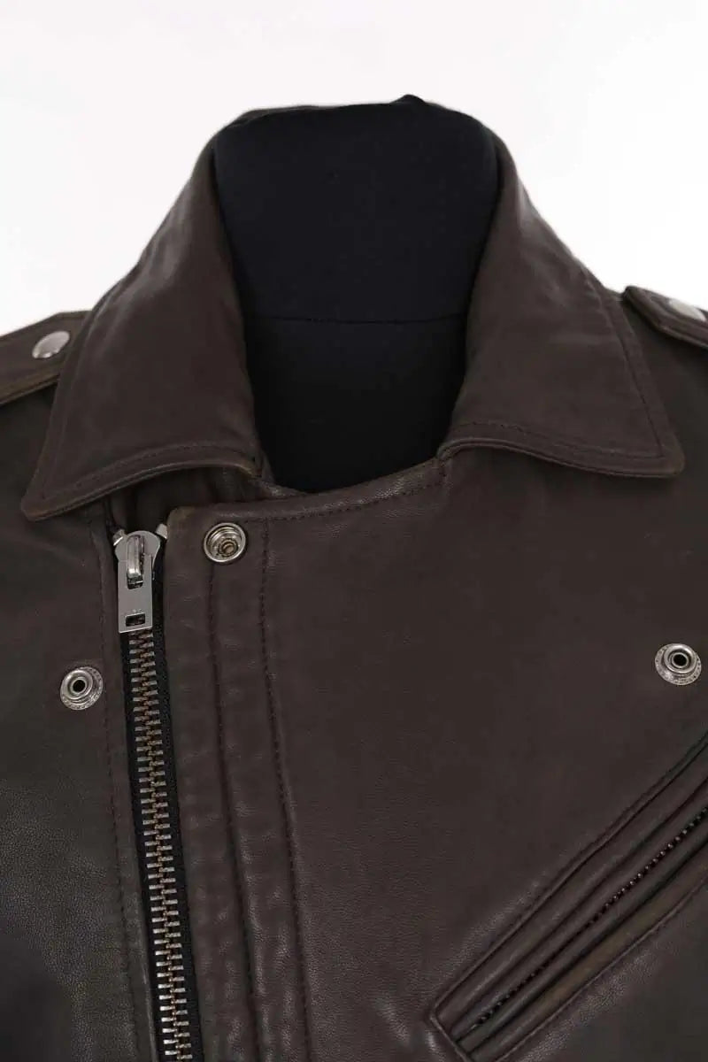 Veste Iro Marron en Cuir