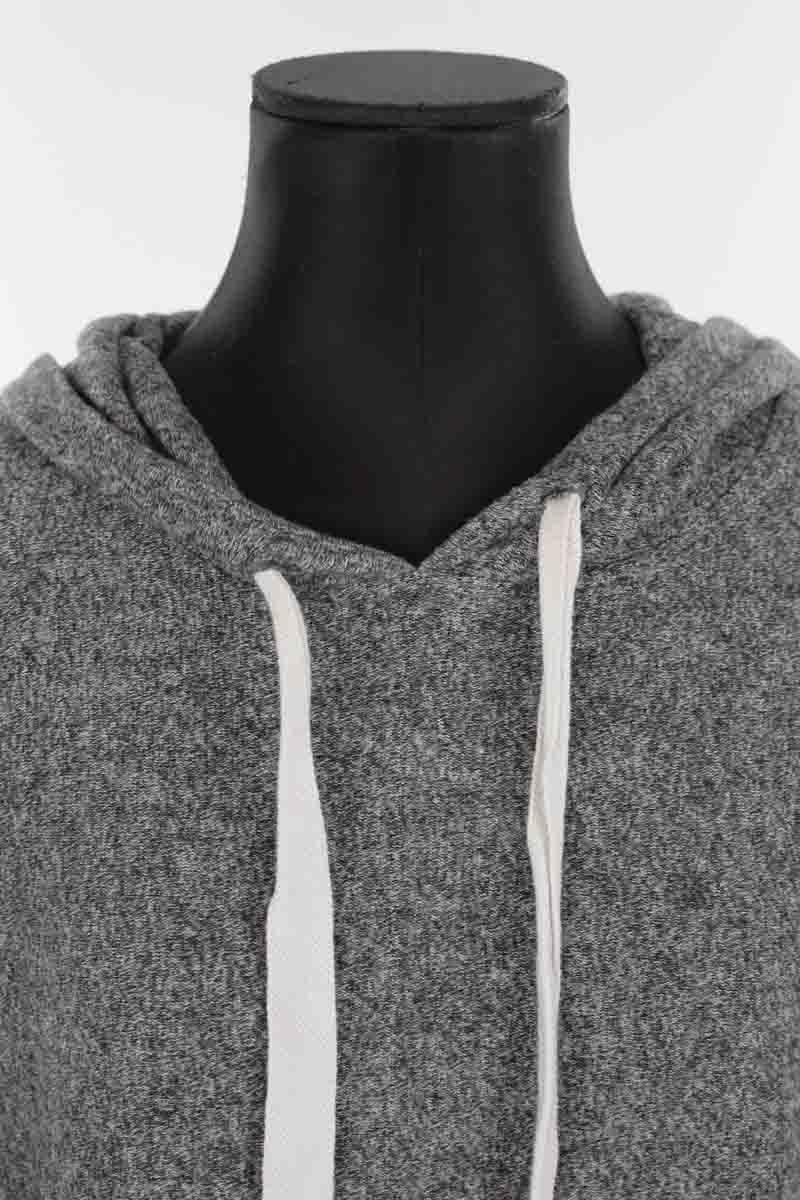 Sweat molleton noir et gris capuche | The Kooples - France Sweat molleton noir et gris capuche | The Kooples - France