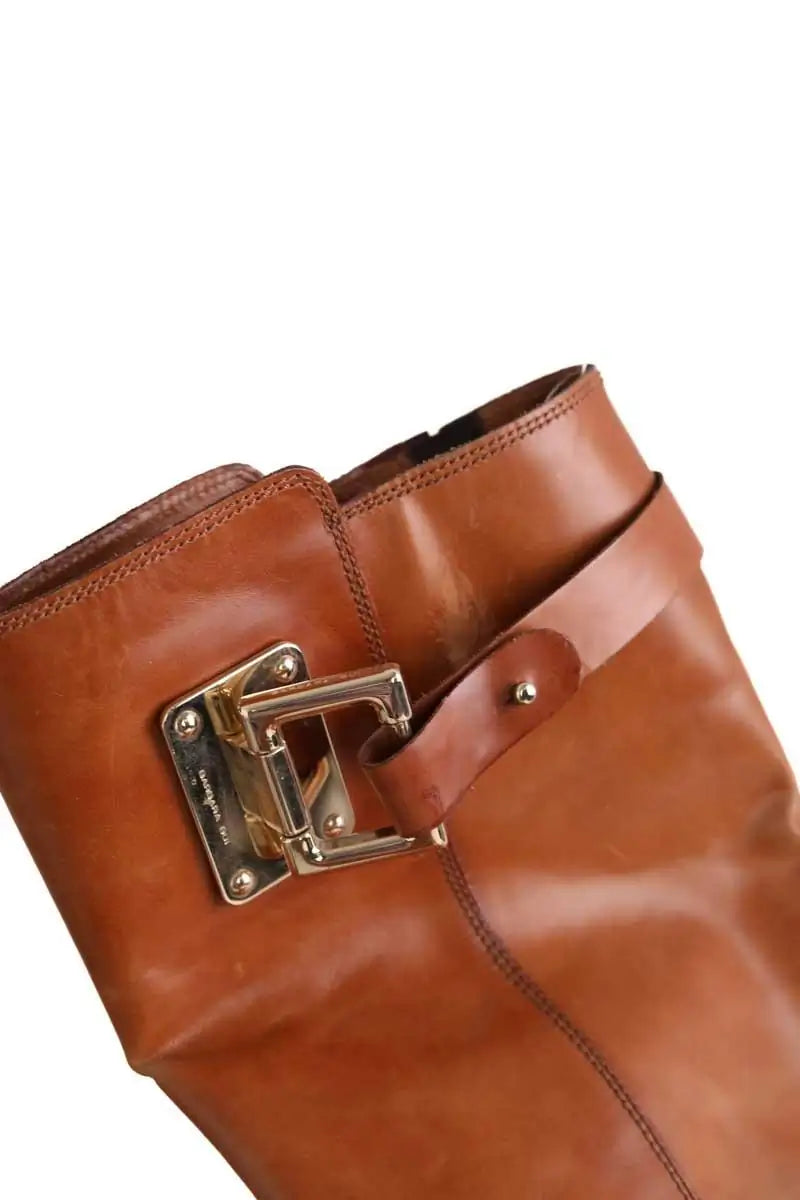 Bottes Barbara Bui Camel en Cuir