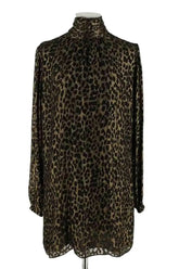 Robe Saint Laurent Doré en Soie, taille L - Seconde Main