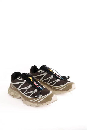 Baskets Salomon Marron en Tissu