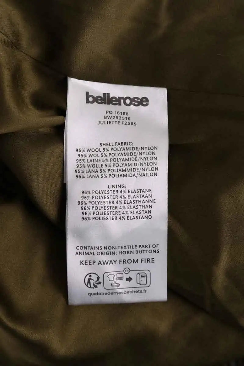 Manteau Bellerose Kaki en Laine