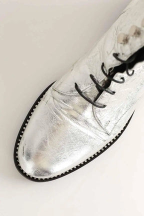 Boots à lacets Dior Argent en Cuir