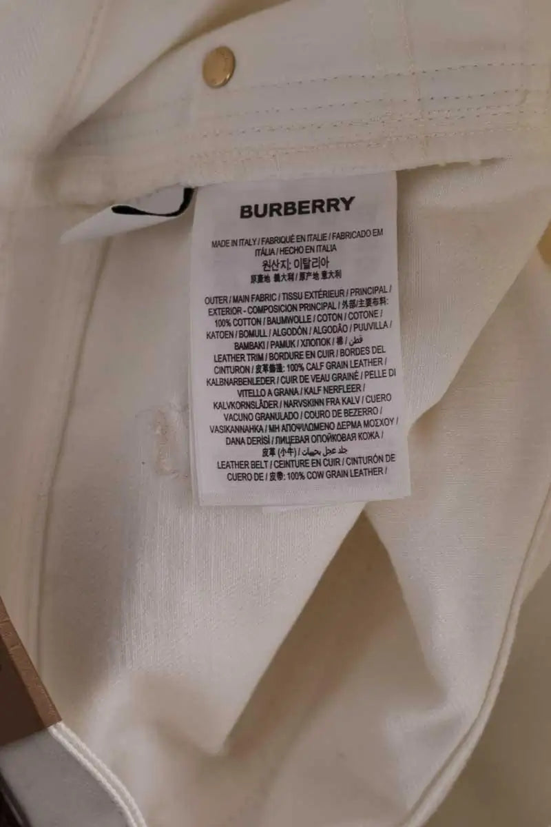 Jean slim Burberry Beige en Coton