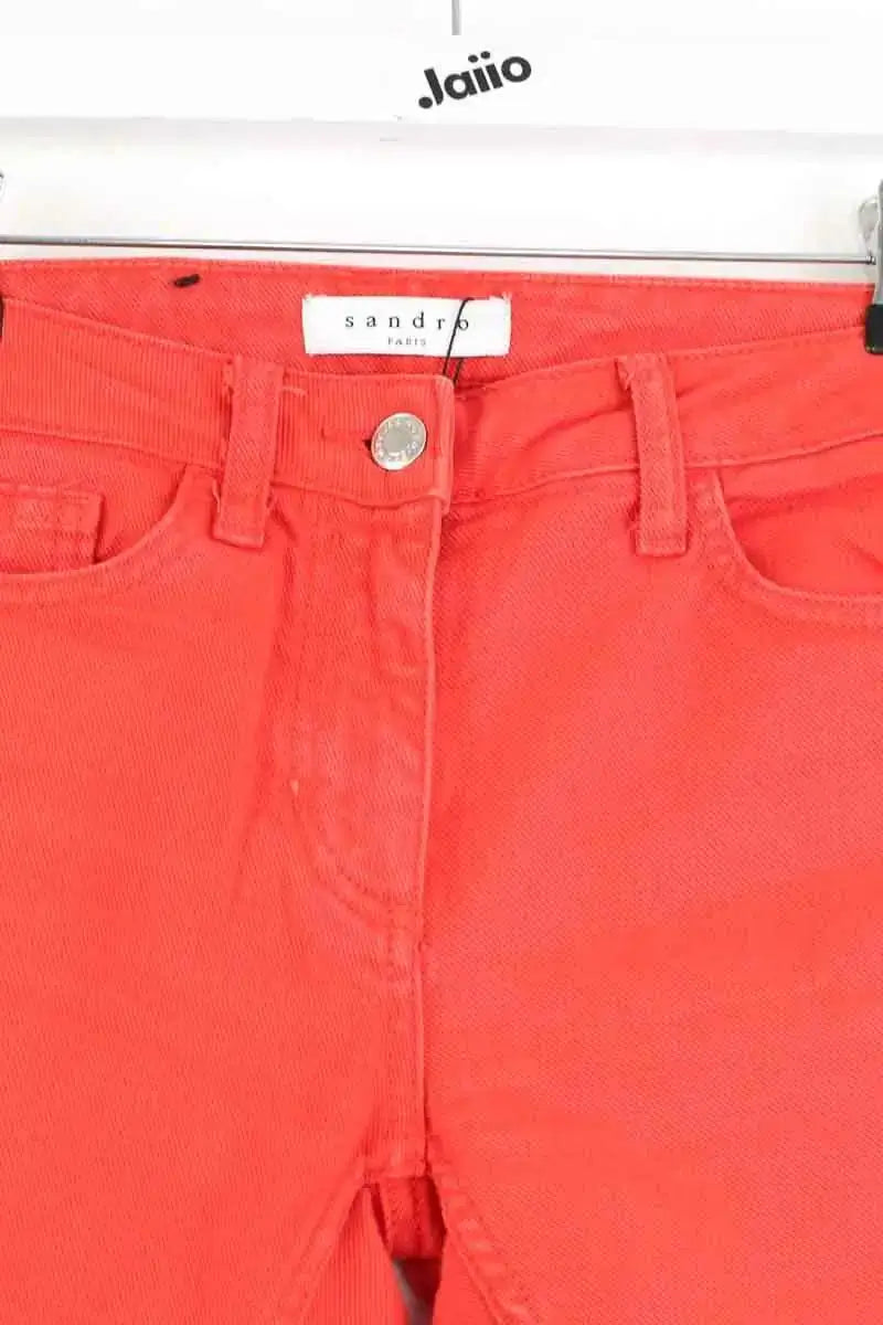 Jean slim Sandro Rouge en Coton - élasthanne