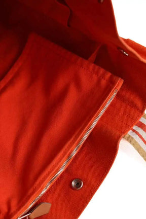 Sac de plage Hermès Toto Orange en Coton